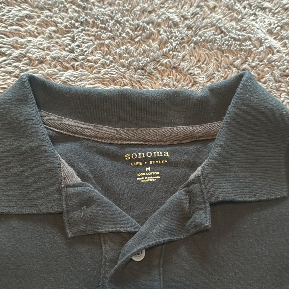 Black Sonoma Long Sleeved Polo - Picture 2 of 2